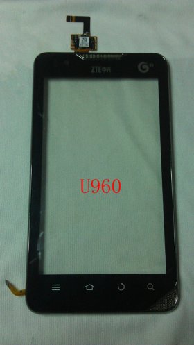 Original Touch Screen Panel Digitizer Handwritten Screen Panel Panel with front Cover Repair Replacement for ZTE U960